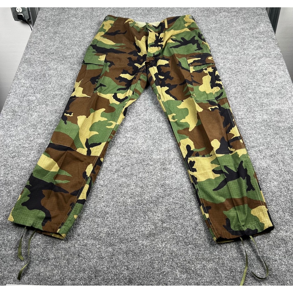 Propper US Military Woodland Camo Cargo Pants Large Short Ripstop BDU Trousers